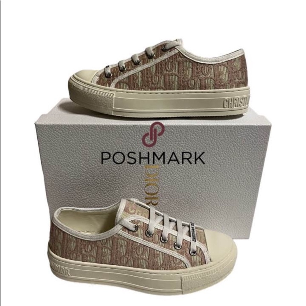 Christian Dior WalkNDior Monogram Sneakers 35 Pink